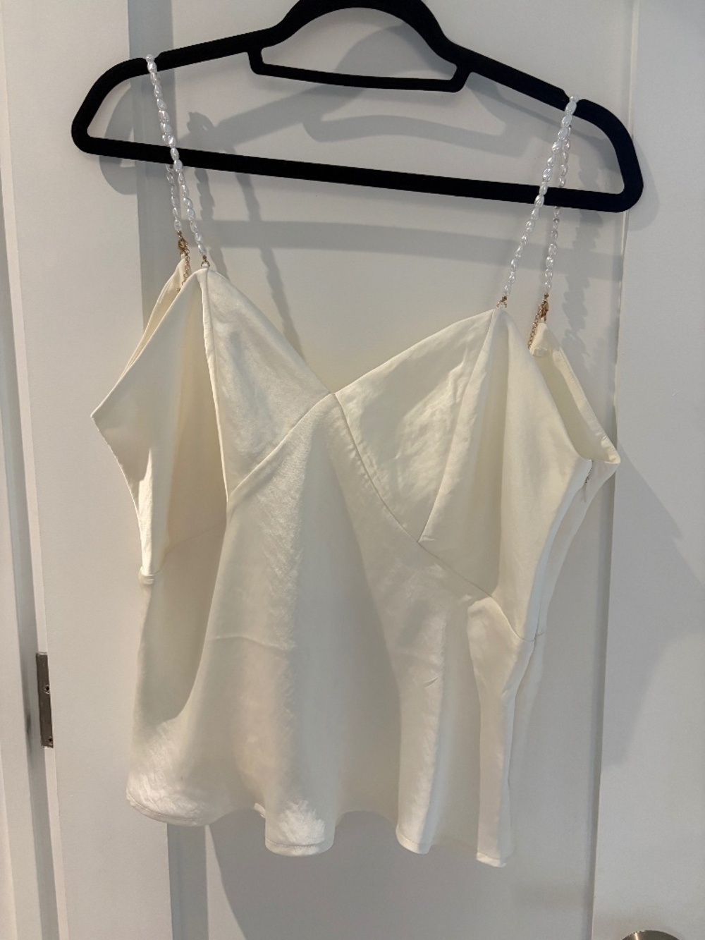 Abercrombie White Singlet with Beaded straps